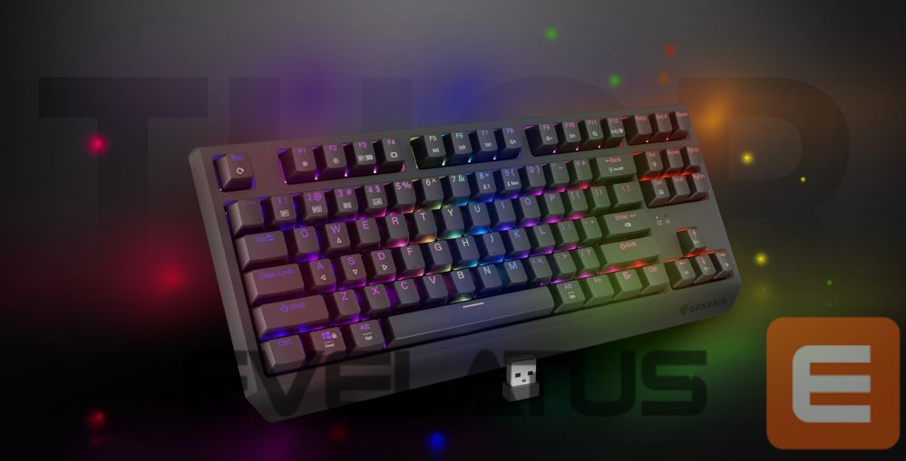 Arvuti klaviatuur Genesis THOR 230 | Mechanical Gaming Keyboard | Wireless | US | Black | 2.4 GHz, Bluetooth, USB | Outemu Red