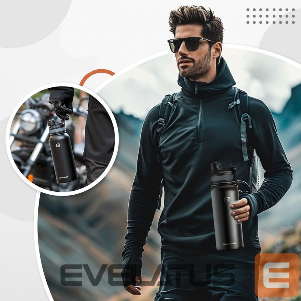 Bicycle accessory Rockbros Rockbros 35210029001 Thermo Bottle for Bike Drinks 550 ml - Black