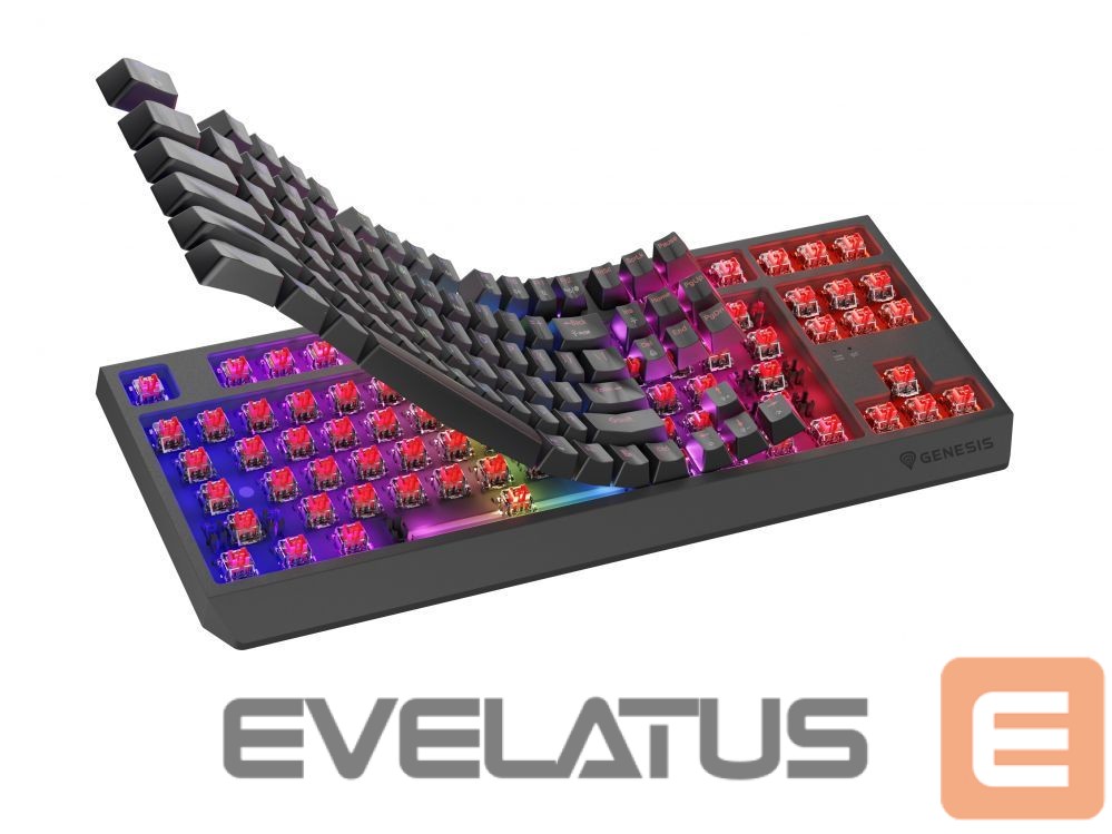 Arvuti klaviatuur Genesis THOR 230 | Mechanical Gaming Keyboard | Wireless | US | Black | 2.4 GHz, Bluetooth, USB | Outemu Red