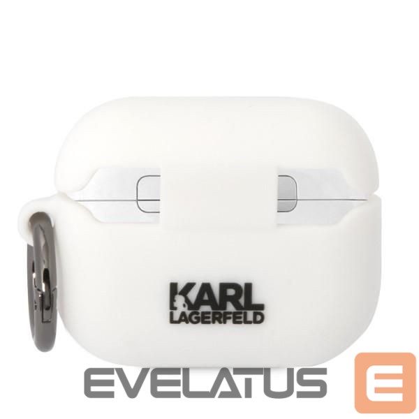 Juhtmevabad kõrvaklapid Karl Lagerfeld Karl Lagerfeld KLAPRUNIKH AirPods Pro cover white/white Silicone Karl Head 3D
