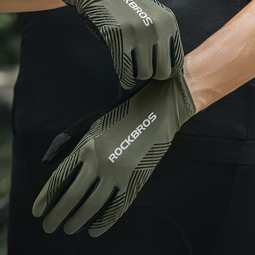 Bicycle accessory Rockbros Rockbros cycling gloves spring/summer/autumn, full, size: L - green