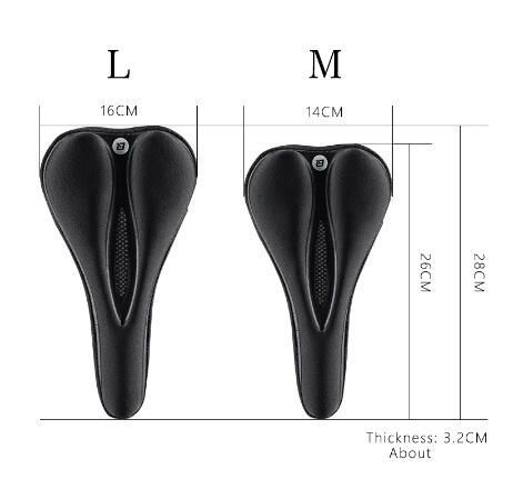 Bicycle accessory Rockbros Rockbros LF047-B silicone gel bicycle seat cover size L - black