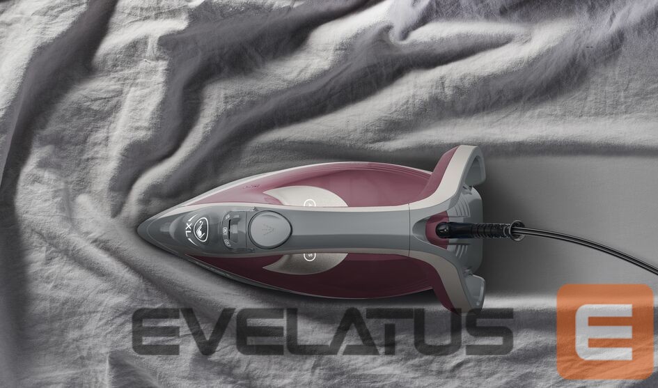 Glūdeklis TEFAL FV6870E0 Steam Iron, 2800 W, Water tank capacity 270 ml, Continuous steam 40 g/min, Red/Grey