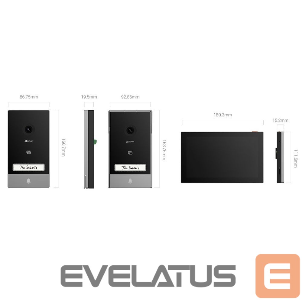 Viedierīce EZVIZ Smart home doorbell Image Sensor