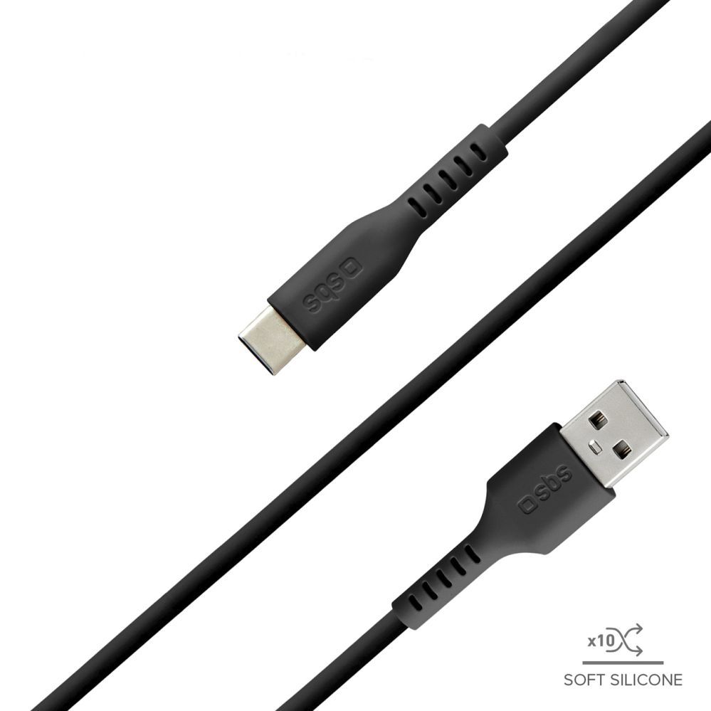 Kabelis SBS SBS TECABLEMICROC15K USB-A - USB-C Cable 1.5m - Black