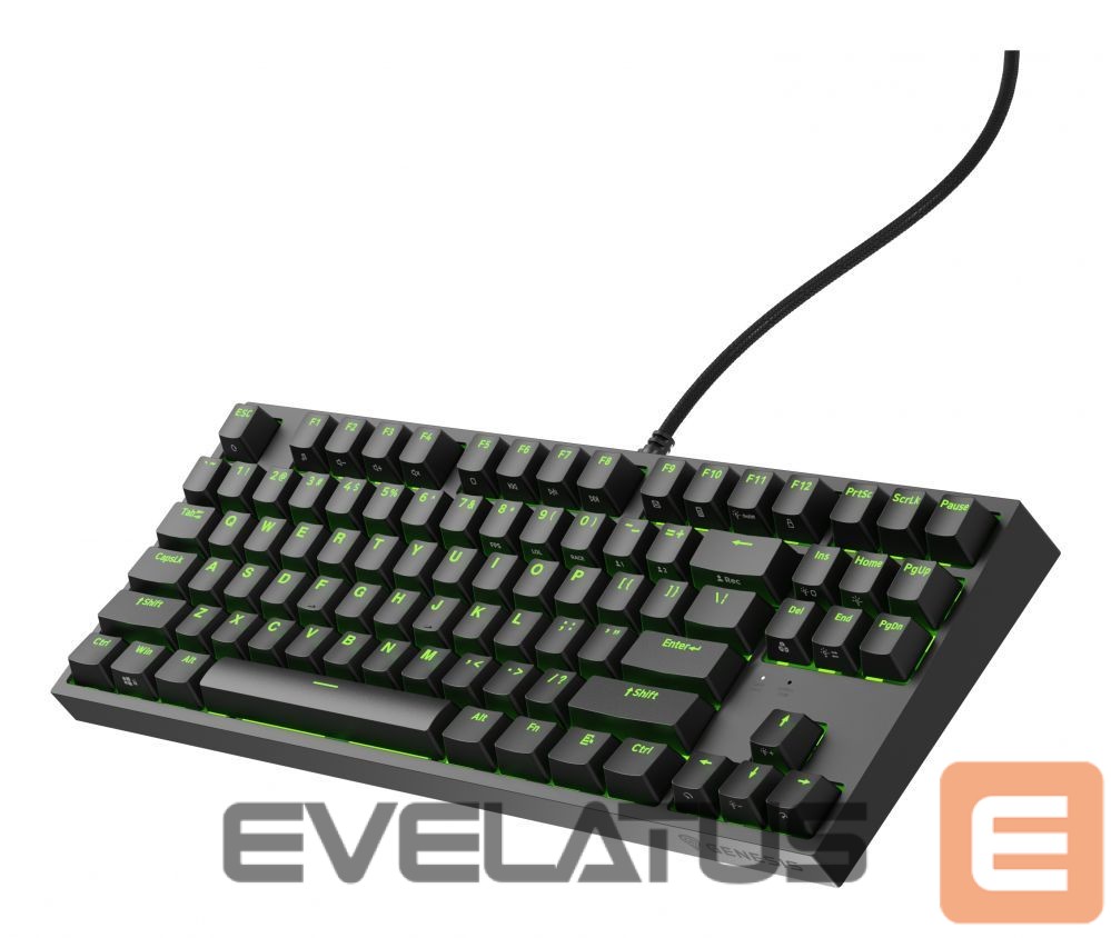 Arvuti klaviatuur Genesis Mechanical Gaming Keyboard THOR 404 TKL RGB Mechanical Gaming Keyboard Wired US Gateron Yellow Pro USB Type-A 1005 g