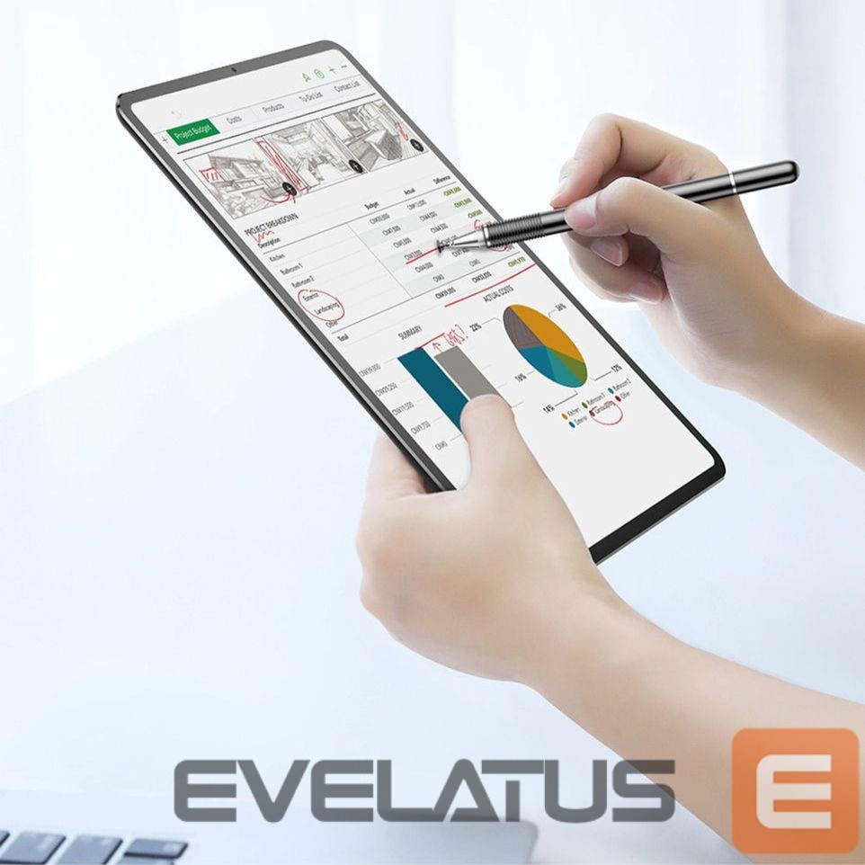 Puutepliiats Baseus Baseus Golden Cudgel ACPCL-0S double-sided stylus for tablets, phones with gel pen - silver