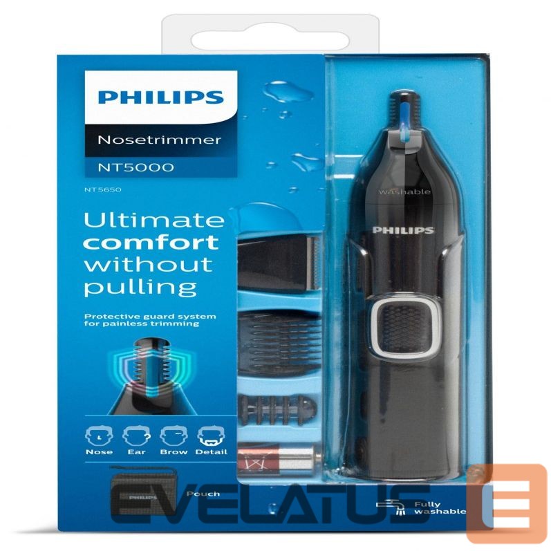 Matu trimmeris Philips Nose, Ear, Eyebrow and Detail Hair Trimmer NT5650/16 Black
