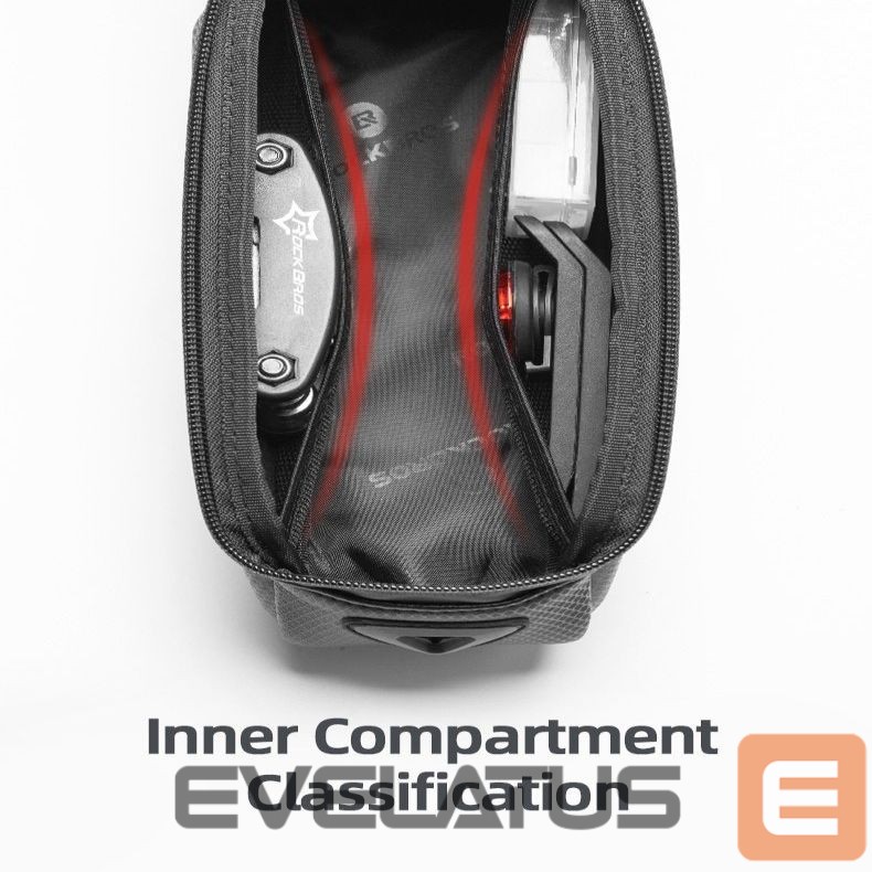 Bicycle accessory Rockbros Rockbros B68 bicycle bag for armored frame with phone pocket and cover 1.7l - black