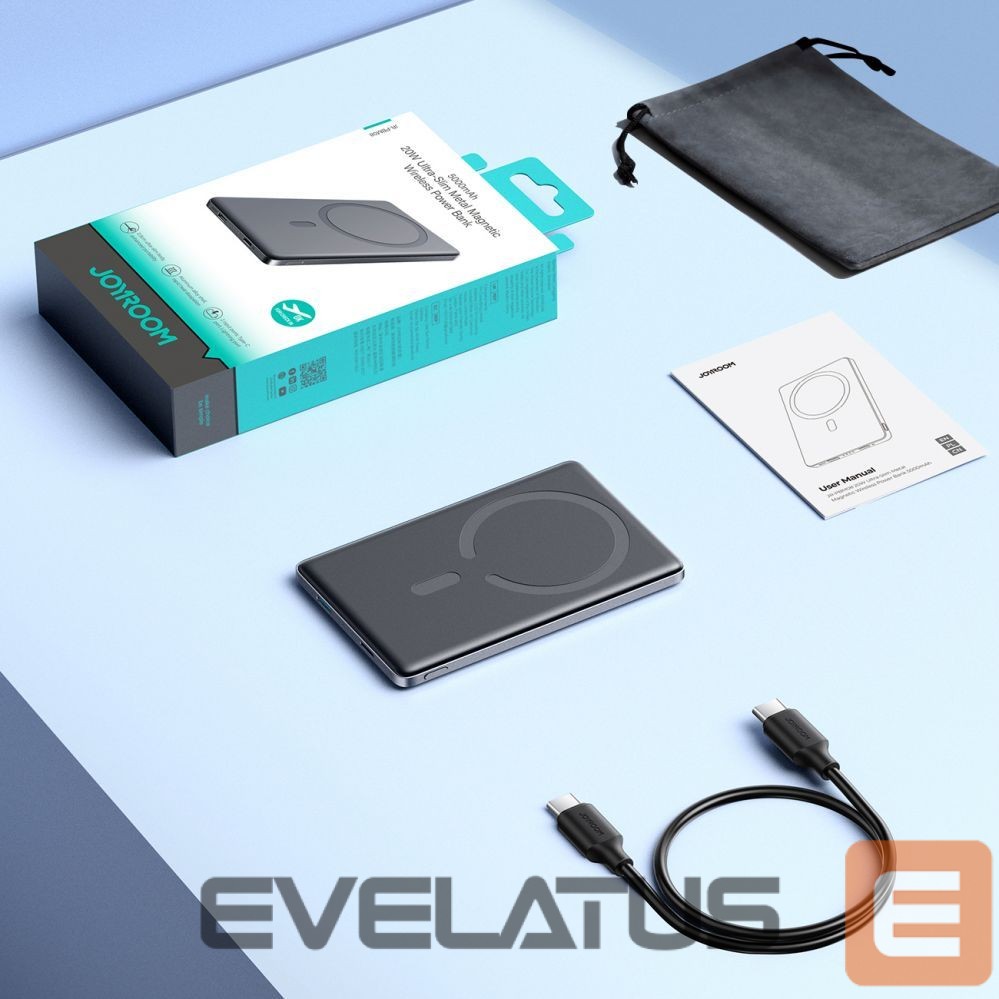 Väline aku Joyroom Powerbank Joyroom JR-PBM08 5000mAh 20W with inductive charging - gray