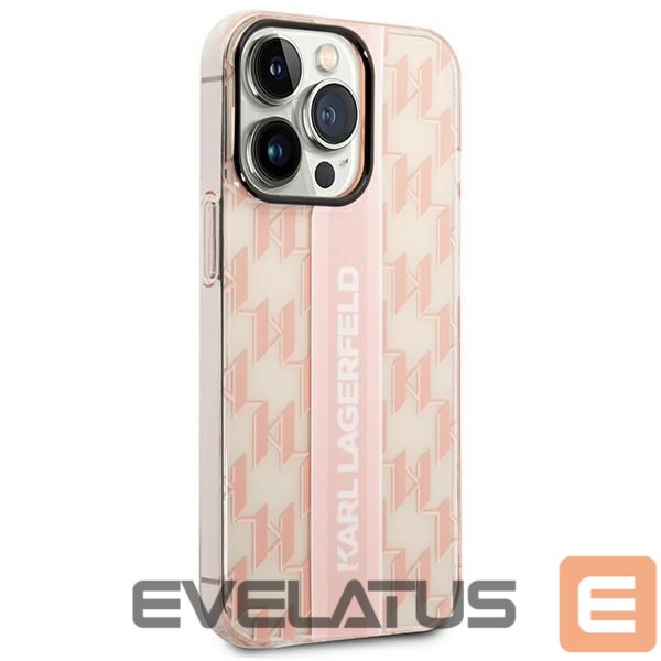 Back panel cover Karl Lagerfeld Karl Lagerfeld KLHCP14LHKLSPCP iPhone 14 Pro 6.1 "hardcase pink / pink Mono Vertical Stripe