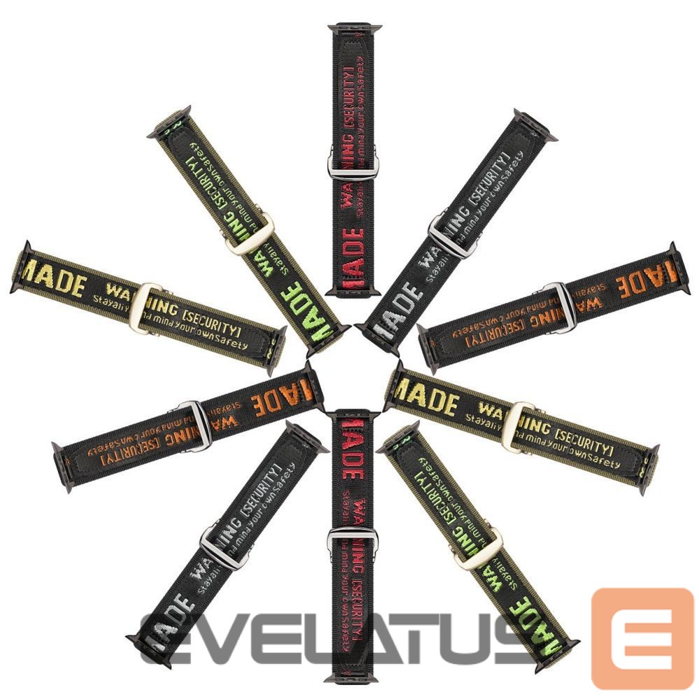 Rihm Dux Ducis Dux Ducis Strap (Outdoor Version) Apple Watch Ultra Strap, SE, 9, 8, 7, 6, 5, 4, 3, 2, 1 (49, 45, 44, 42 mm) Nylon Band Bracelet Black and Orange