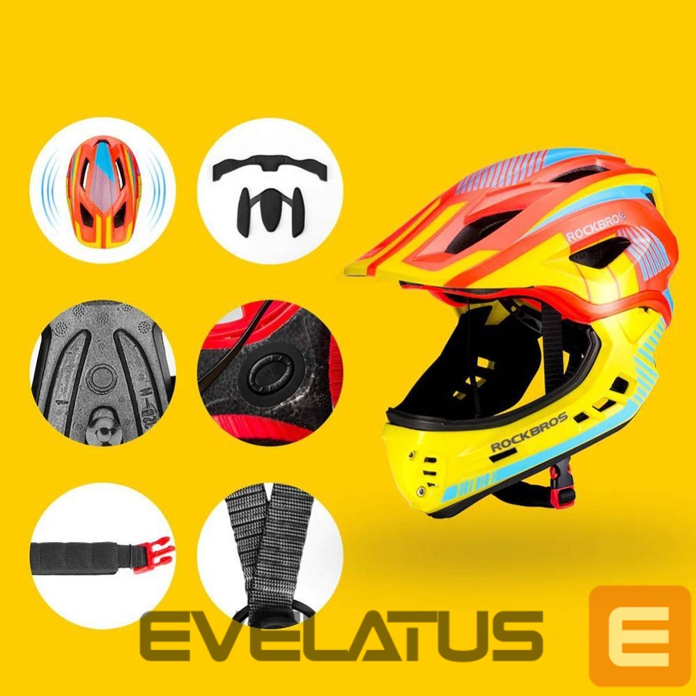 Teine toode Rockbros Children's bicycle helmet with detachable visor Rockbros TT-32SOYB-S size S - yellow-orange