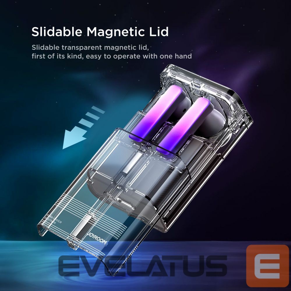 Kõrvaklapid Joyroom TWS Joyroom JR-TC1 IceLens Series wireless headphones with LED lights - black