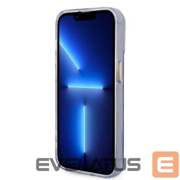 Back panel cover Guess Guess Gold Outline Translucent MagSafe Case for iPhone 14 Pro Max 6.7" - Purple