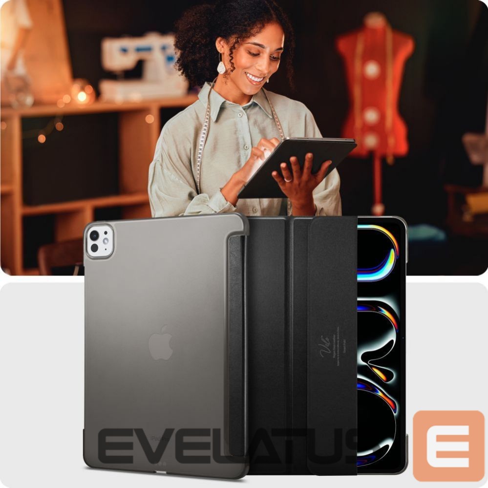 Back panel cover Spigen Spigen Smart Fold iPad Pro 11" 2024 Case - Black