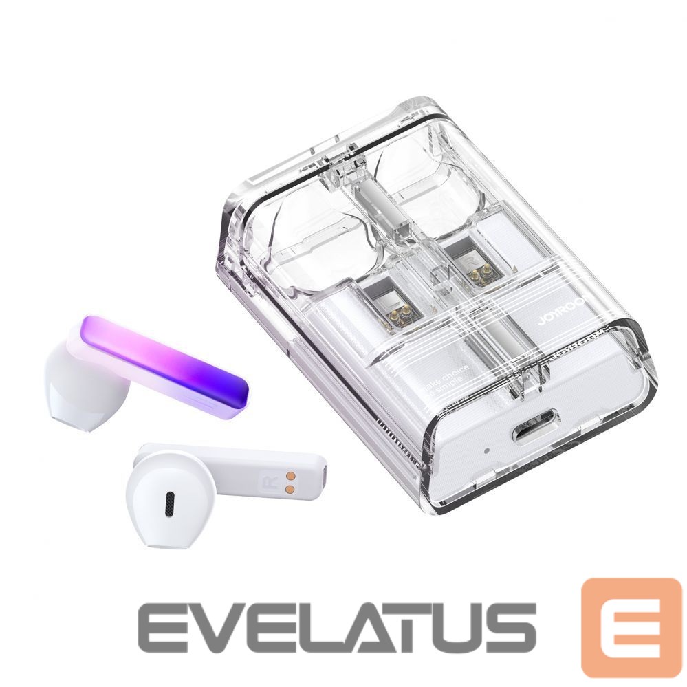 Kõrvaklapid Joyroom TWS Joyroom JR-TC1 IceLens Series wireless headphones with LED lights - white