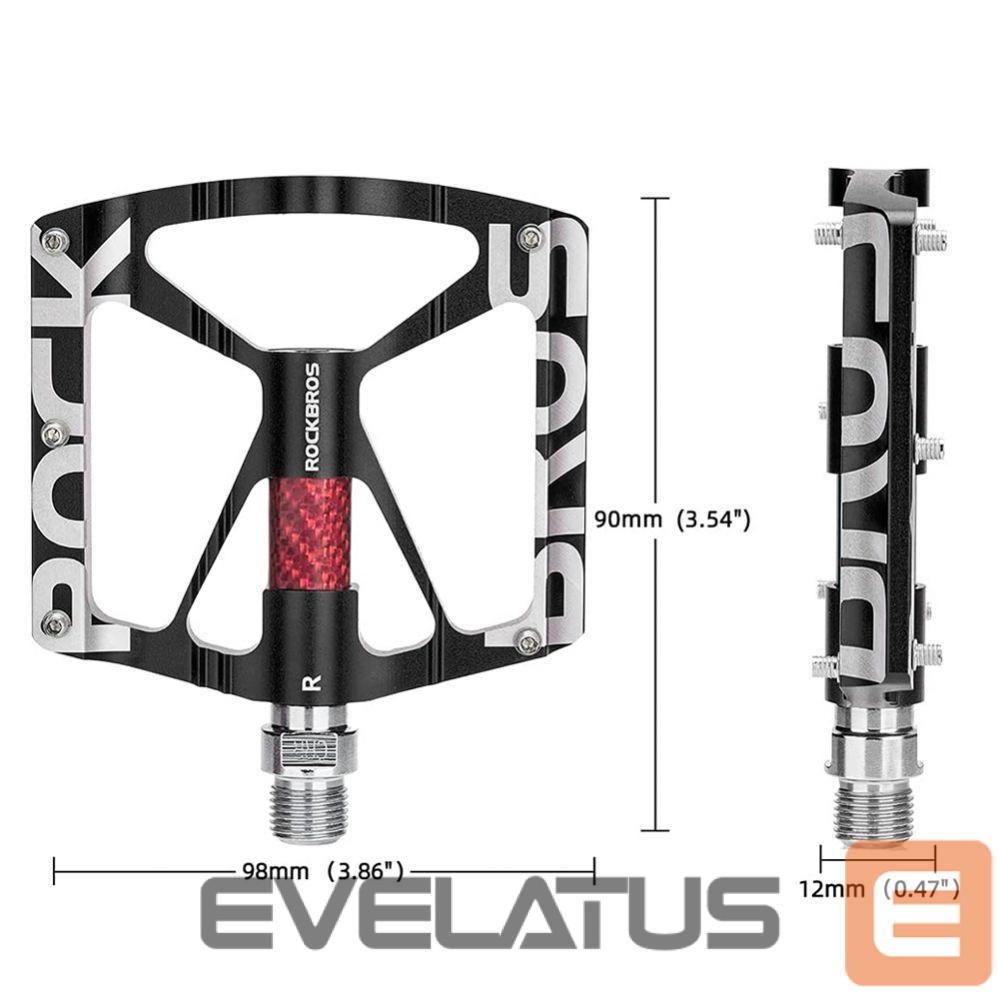 Jalgratta tarvik Rockbros Rockbros 37213071001 Aluminum Alloy Bicycle Pedal Set - Black