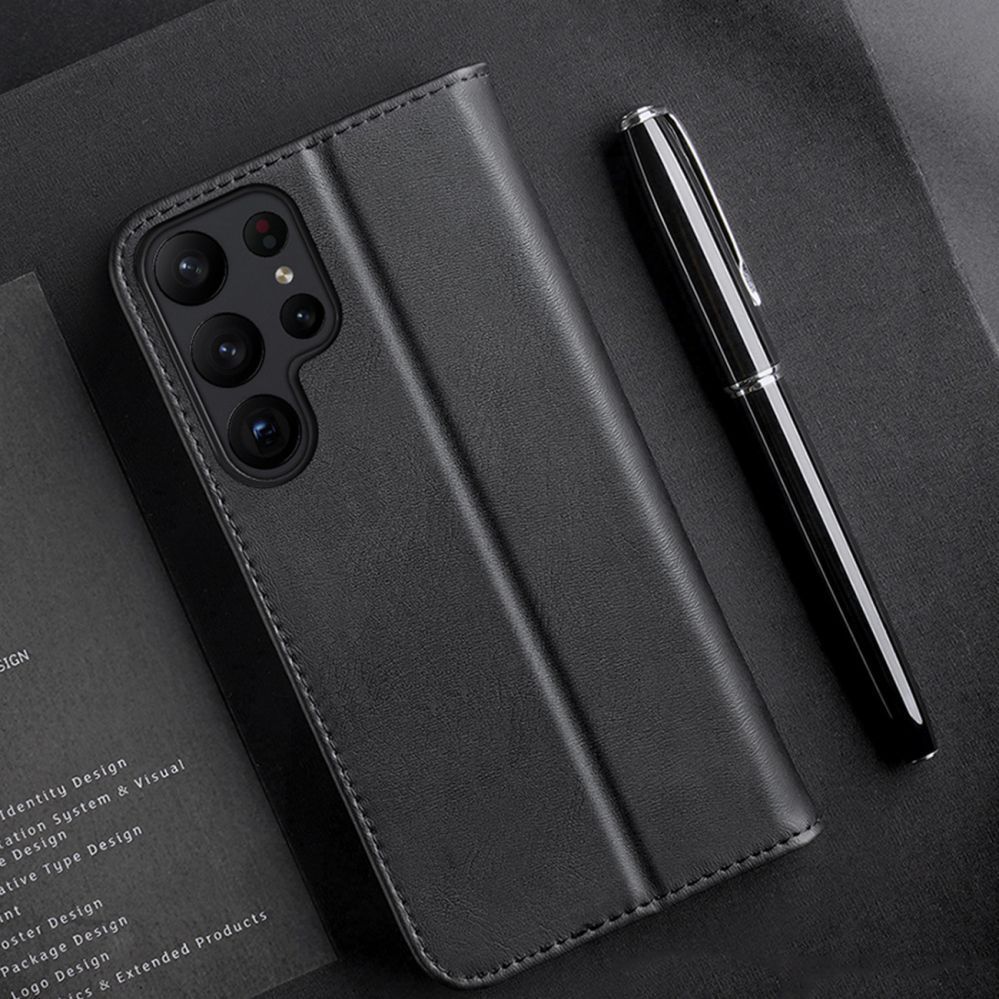 Tagakaaned Dux Ducis Dux Ducis Hivo case Samsung Galaxy S23+ flip cover wallet stand RFID blocking brown