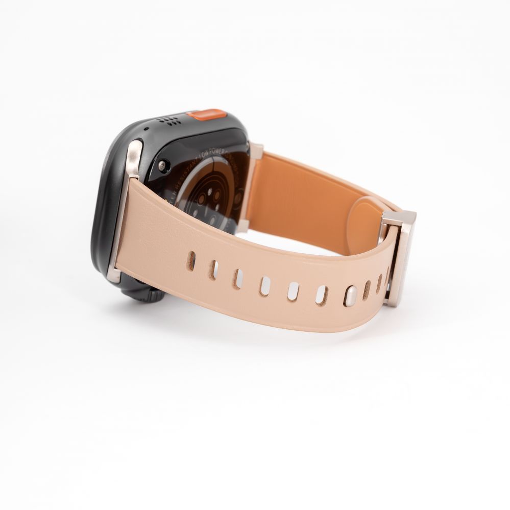 Rihm Connect Watch 38/40/41mm Single loop buckle leather Watch Straps Rose pink