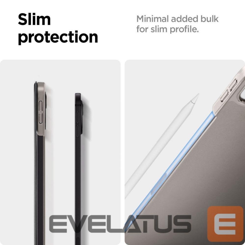 Back panel cover Spigen Spigen Smart Fold iPad Pro 11" 2024 Case - Black