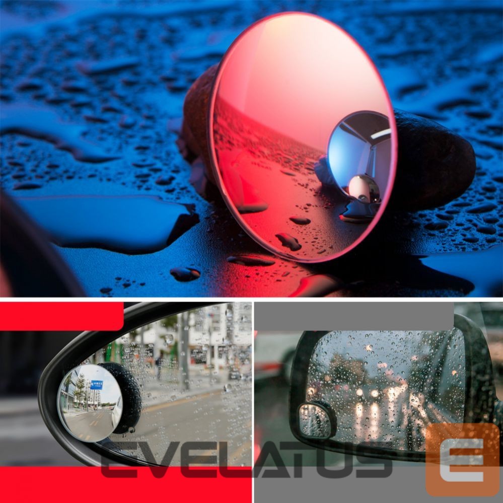 Autotarvikud Baseus Baseus Full-view Blind-spot Mirror 2x additional car side mirror convex blind spot black (ACMDJ-01)