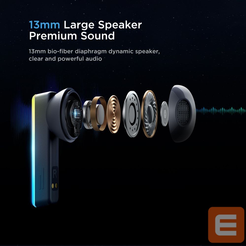 Kõrvaklapid Joyroom TWS Joyroom JR-TC1 IceLens Series wireless headphones with LED lights - black