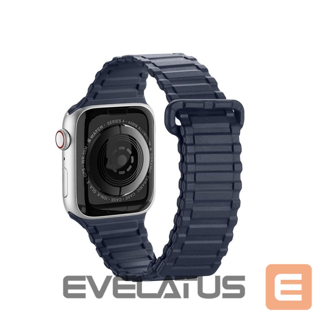Dirželis Dux Ducis Dux Ducis Strap (Armor Version) Apple Watch Ultra, SE, 9, 8, 7, 6, 5, 4, 3, 2, 1 (49, 45, 44, 42 mm) Silicone Magnetic Band Bracelet Blue