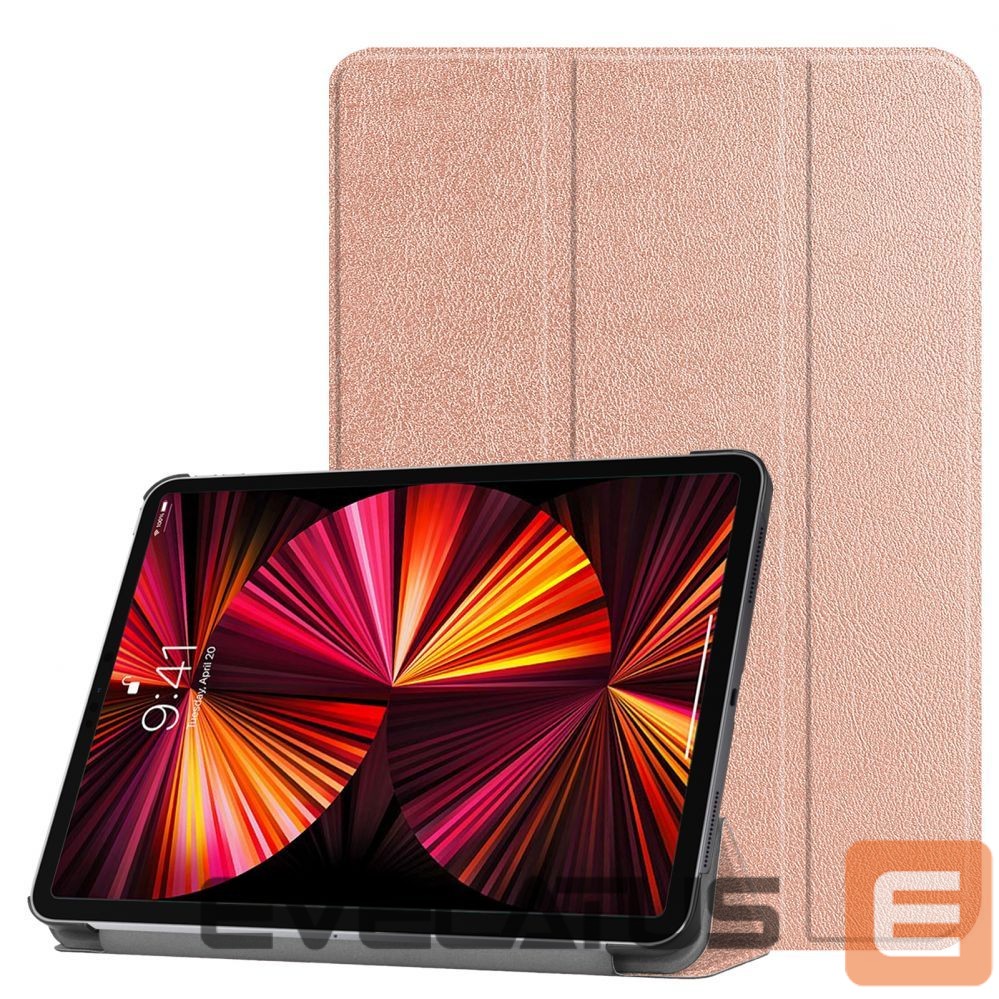 Kaaned iLike Tab M9 9 TB310 Tri-Fold Eco-Leather Stand Case Rose Gold