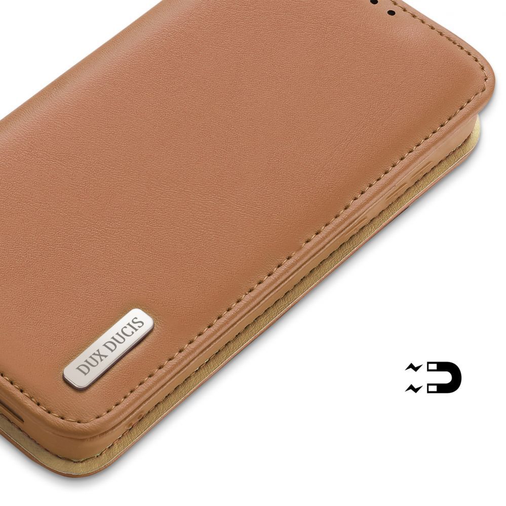 Tagakaaned Dux Ducis Dux Ducis Hivo case Samsung Galaxy S23+ flip cover wallet stand RFID blocking brown
