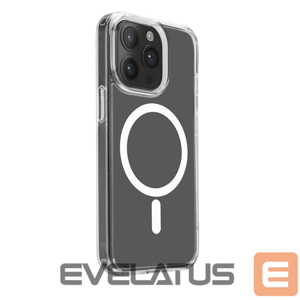 Back panel cover Puro Puro Cover in PC+TPU+TPE with integrated magnets "LITE MAG PRO" for iPhone 15 Pro, white color