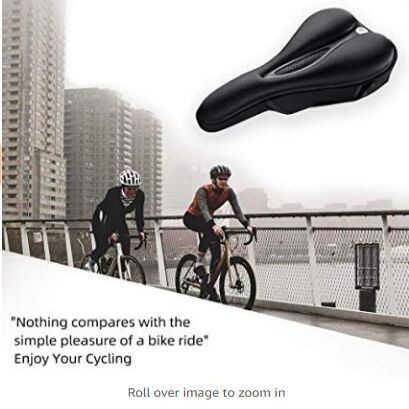 Bicycle accessory Rockbros Rockbros LF047-B silicone gel bicycle seat cover size L - black