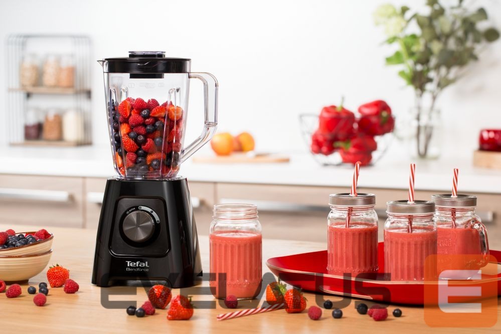 Mikserid ja blenderid TEFAL Blender BL420838 BlendForce Tabletop, 600 W, Jar material Plastic, Jar capacity 1.25 L, Ice crushing, Black