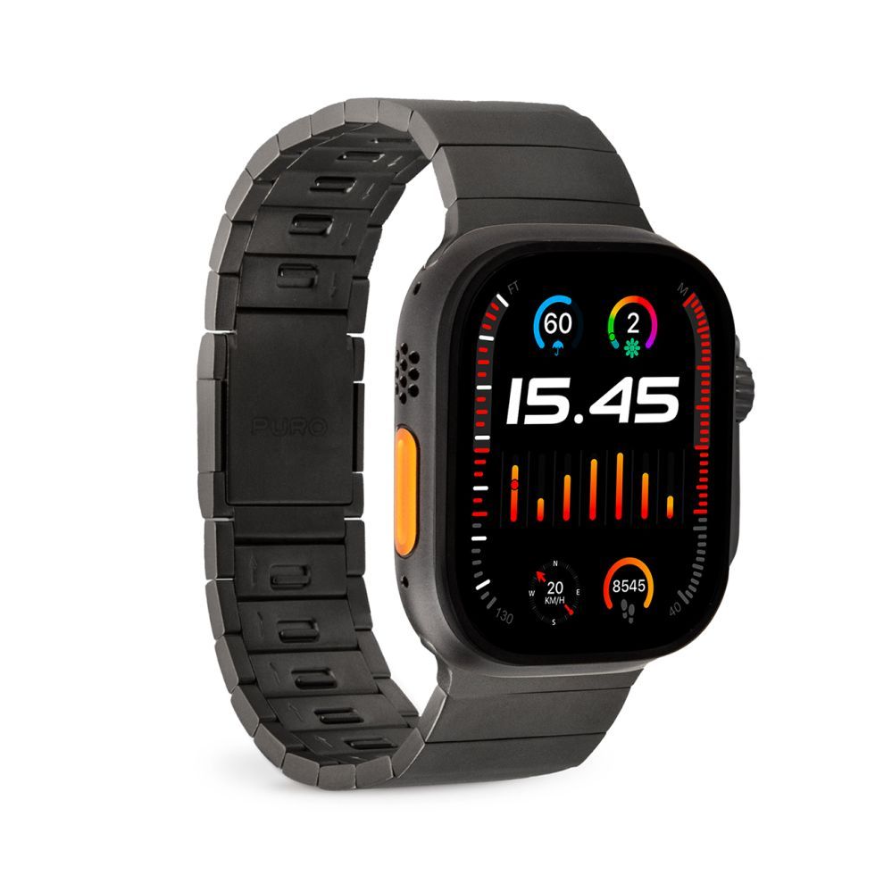 Strap Puro Puro TITAN Stainless Steel Apple Watch Band 42/44/45/49mm - Black