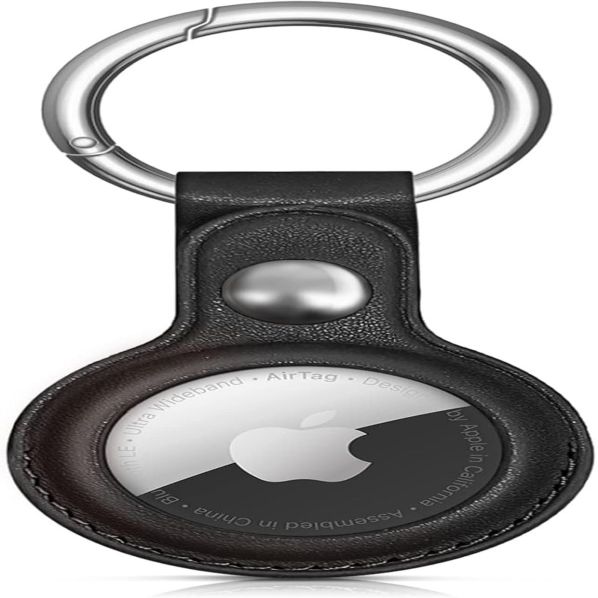 Back panel cover Hurtel Apple AirTag PU Leather Case - Black, Brown, Red, Blue - 4 pieces