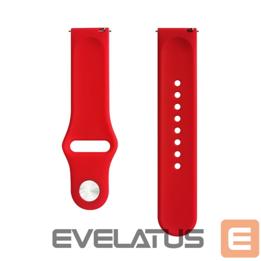 Siksniņa Evelatus Evelatus Watch 20mm Silicone Loop Watch Straps (130mm M/L) Red