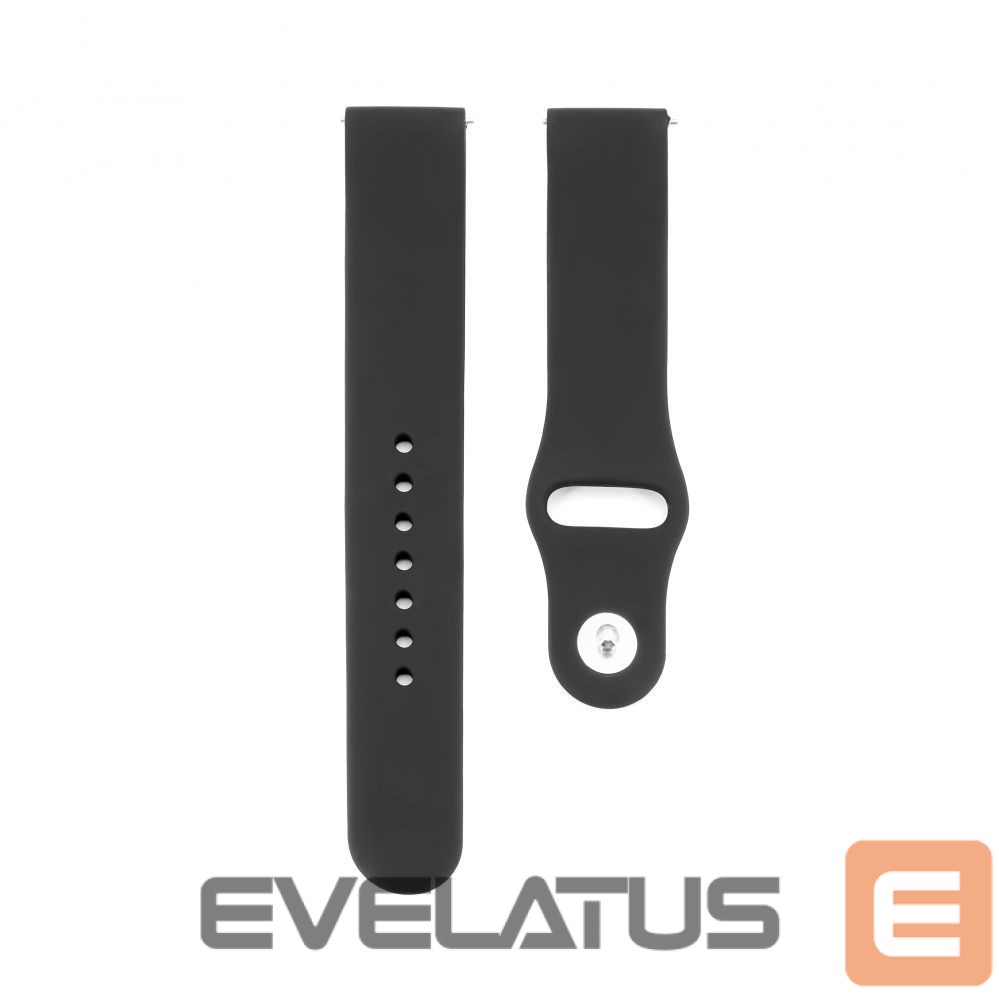 Strap Connect 20mm Silicone Loop Watch Strap (S/M 110mm) Black