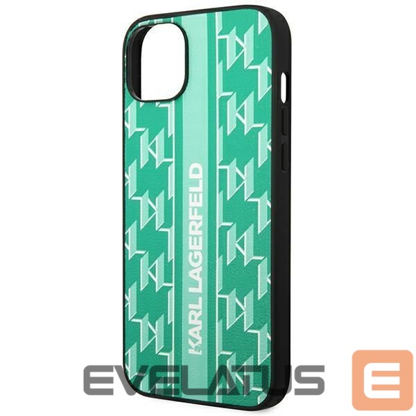 Aizmugurējais vāciņš Karl Lagerfeld Karl Lagerfeld KLHCP14SPGKLSKN iPhone 14 6.1 "hardcase green / green Monogram Stripe