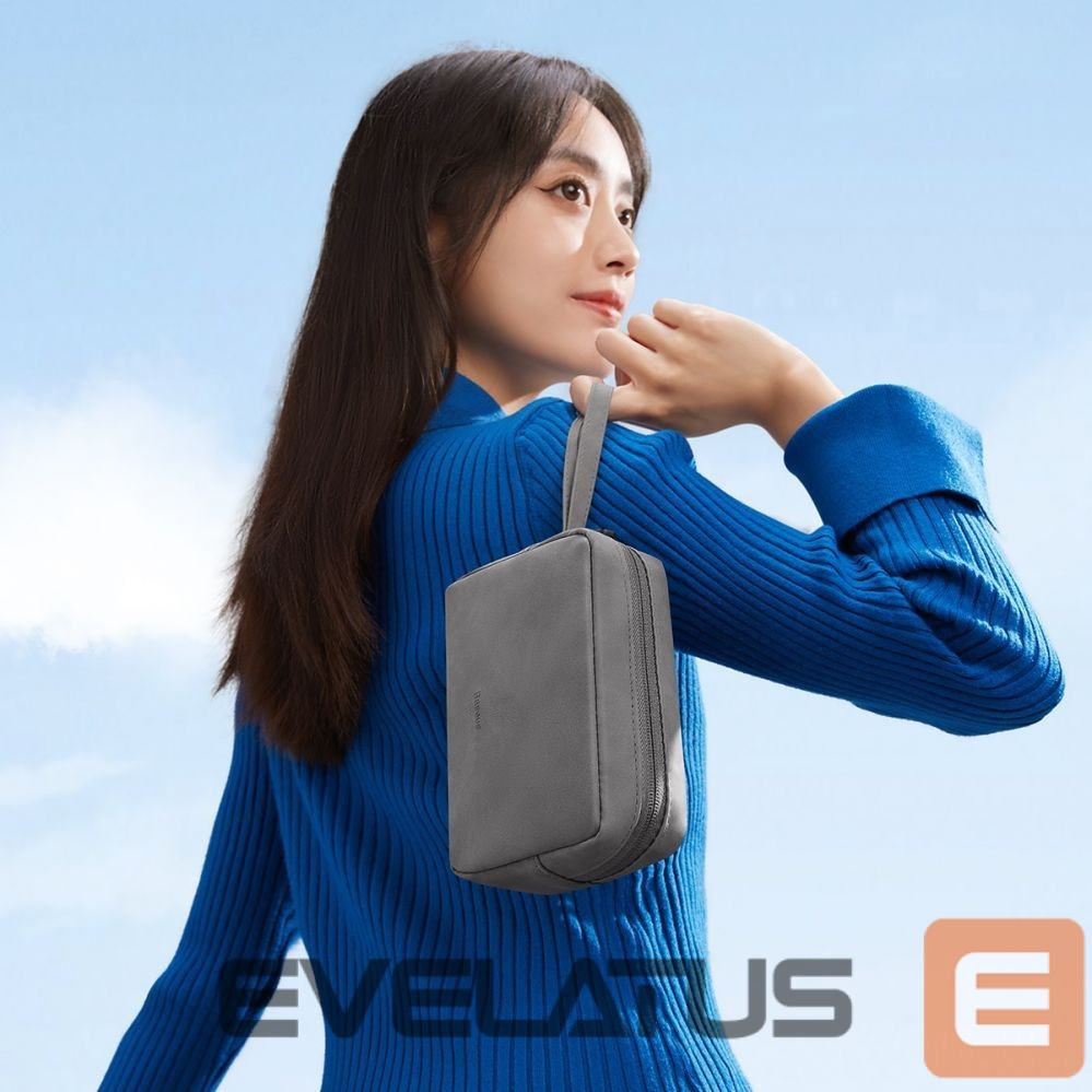 Back panel cover Baseus Baseus EasyJourney Series small travel bag phone pouch, headphones and other small items gray