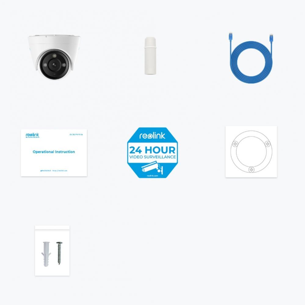 Web kamera Reolink 4K Security IP Camera with Color Night Vision P434 Dome 8 MP 2.8-8mm/F1.6 IP66 H.265 MicroSD, max. 256 GB