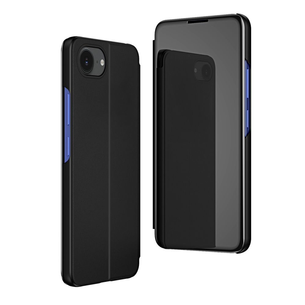 Nugarėlės dėklai Hurtel Clear View Case for iPhone 16e Flip Cover - Black