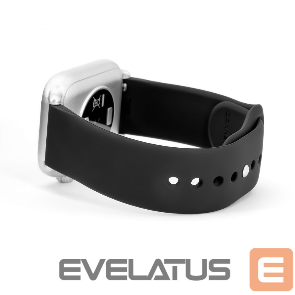 Strap Connect 20mm Silicone Loop Watch Strap (S/M 110mm) Black