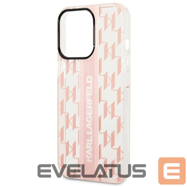 Back panel cover Karl Lagerfeld Karl Lagerfeld KLHCP14LHKLSPCP iPhone 14 Pro 6.1 "hardcase pink / pink Mono Vertical Stripe