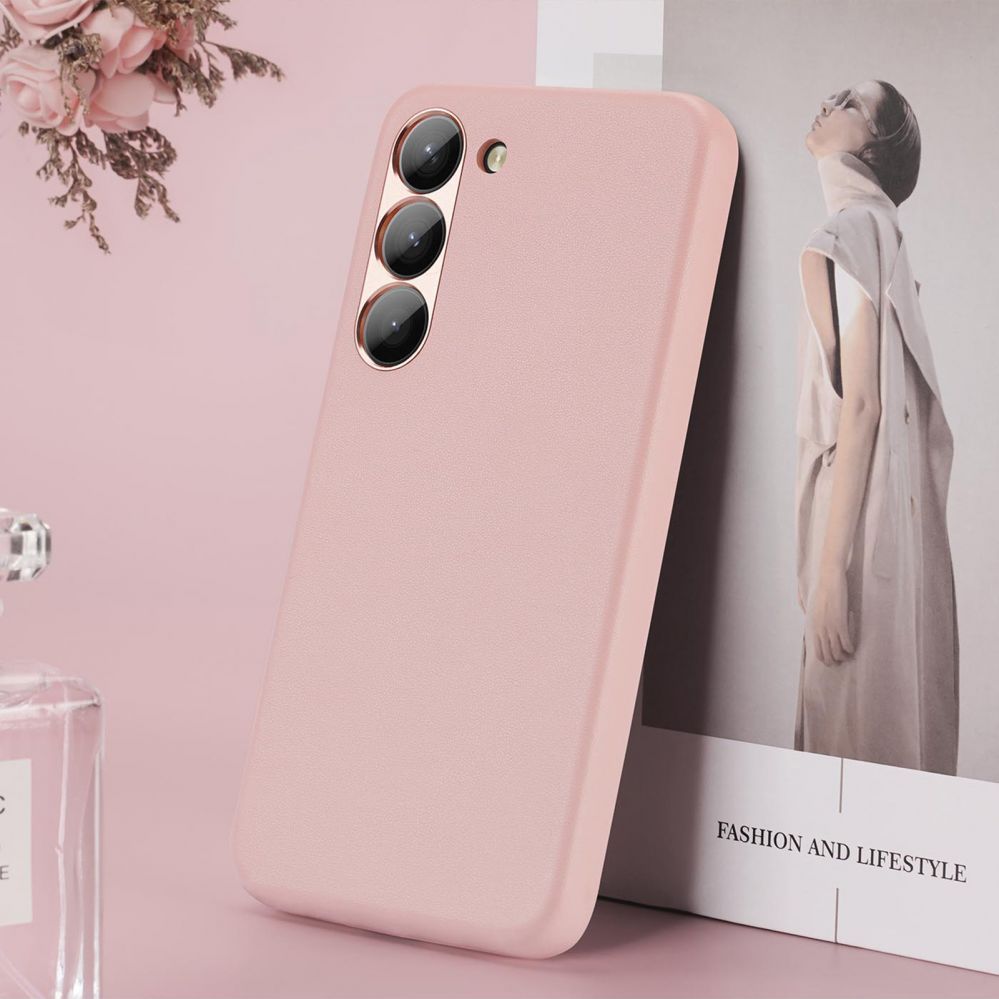 Tagakaaned Dux Ducis Dux Ducis Grit case for Samsung Galaxy S23+ elegant case made of artificial leather pink