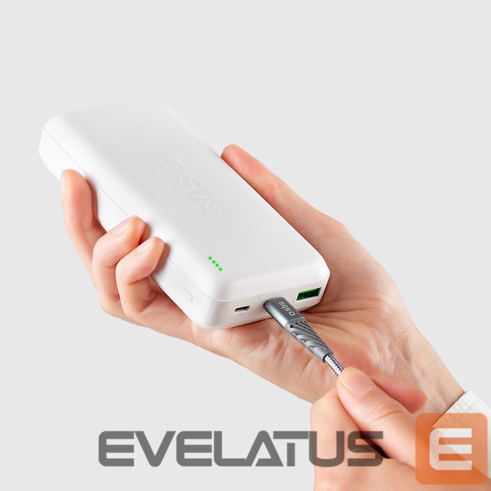 Power bank SBS Powerbank SBS TTBB20000PD20W 20000 mAh 20W Power Delivery with MicroUSB, USB-C, USB-A - white