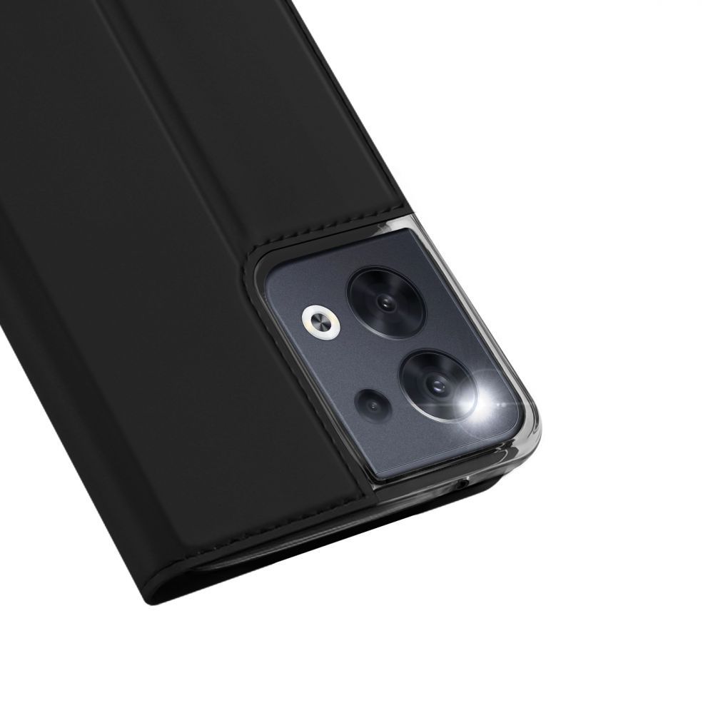 Tagakaaned Dux Ducis - Dux Ducis Skin Pro case for Oppo Reno 8 flip cover card wallet stand black