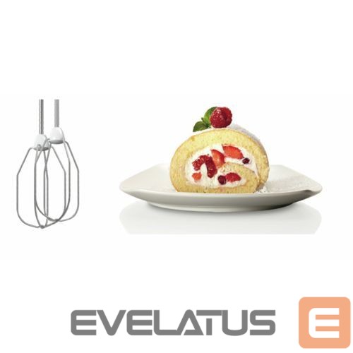 Mikserid ja blenderid Bosch Hand Mixer MFQ22100 CleverMixx 375 W, Number of speeds 4, Turbo mode, White/Dark Grey