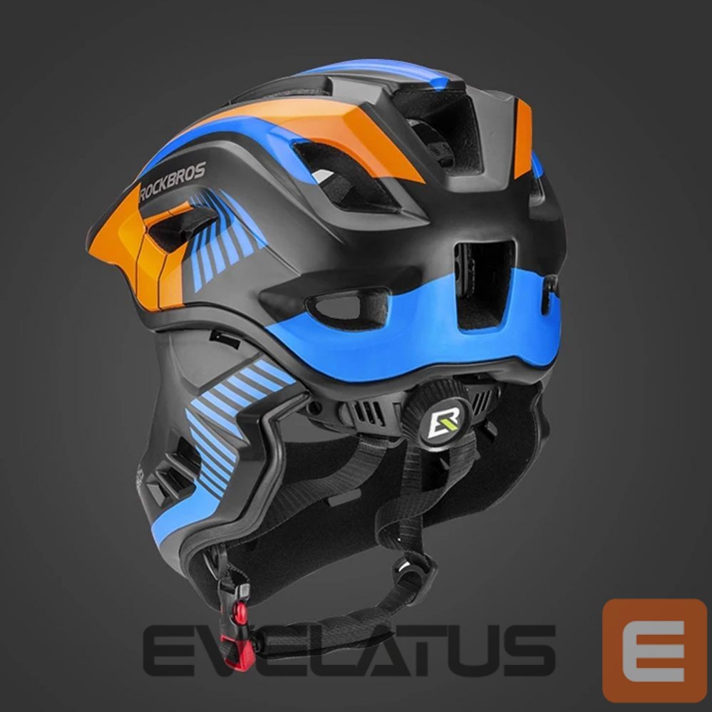 Bicycle accessory Rockbros Rockbros TT-32SOBL-S children's bicycle helmet with removable chinbar, size S - black and orange