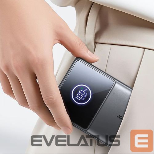 Väline aku Joyroom JR-PR1 10000mAh 22.5W Powerbank with Built-in Retractable USB-C Cable Black