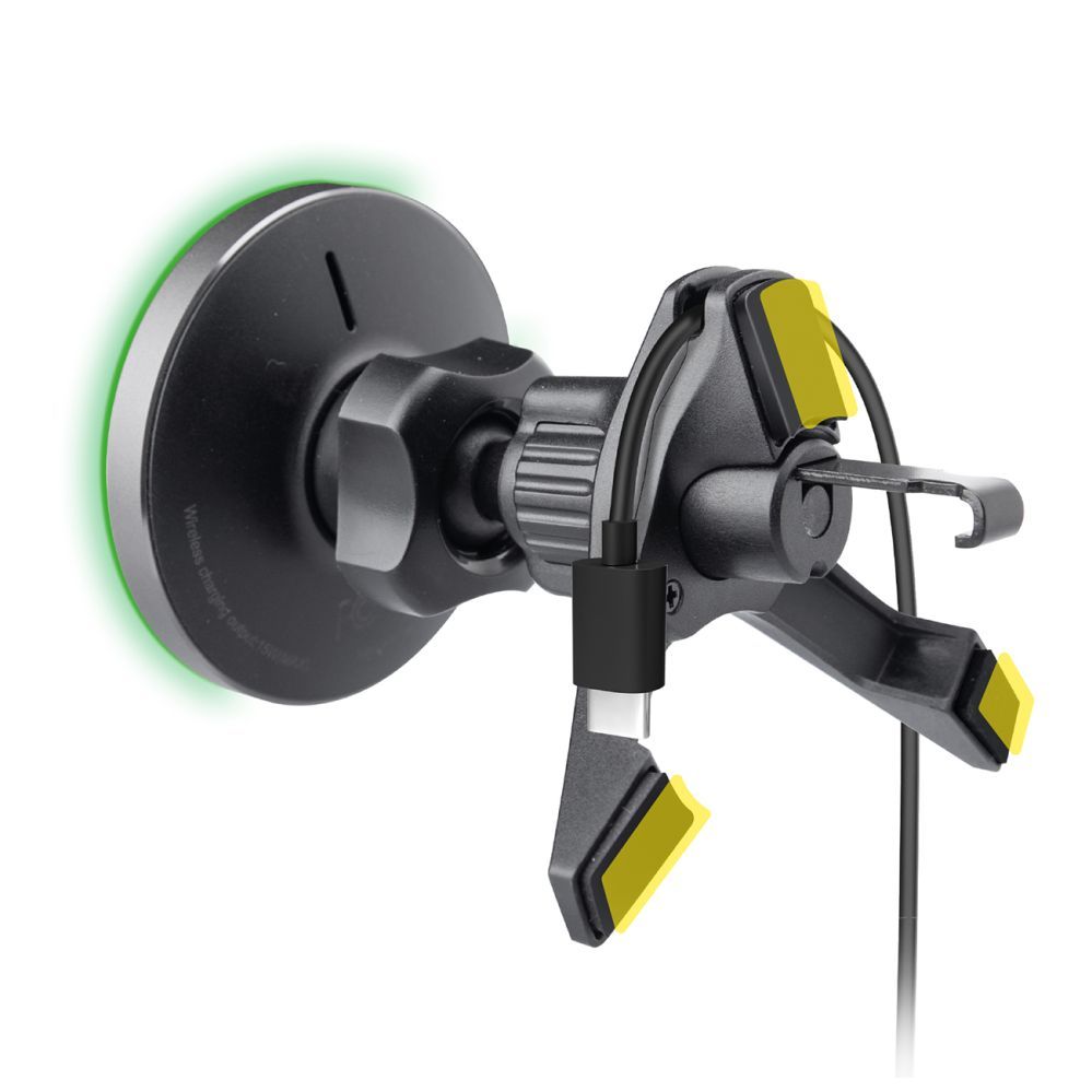 Auto holder SBS Smartphone holder with wireless charger SBS TESUPMAGWIR15W for air vent, compatible with MagSafe - black